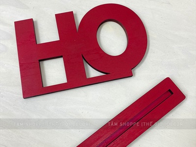Chữ gỗ HO HO HO Decor Noel vui nhộn C17cm [Độc đáo] CHUGO-19